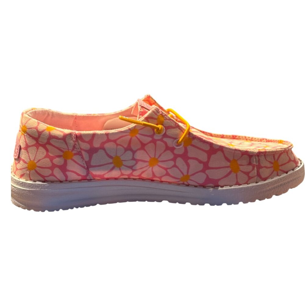 Hey Dude Wendy Funk Psychedelic Floral Pink Floral slip on canvas shoes sz 7 NIB - Picture 2 of 11